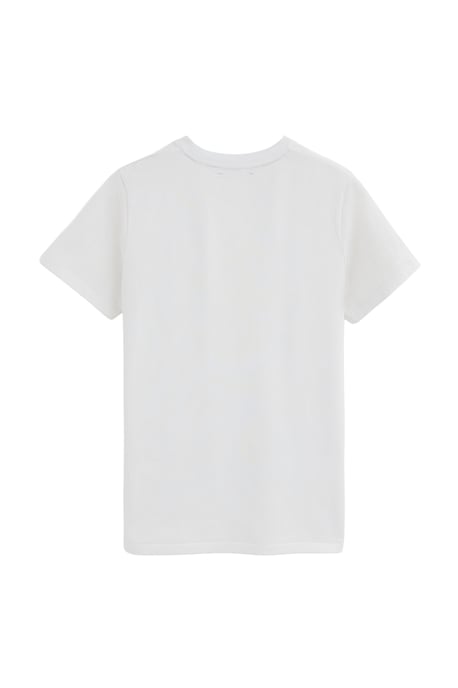 Kurzärmliges T-Shirt weiß mit gummiertem Rigby Go Logo - Image 2