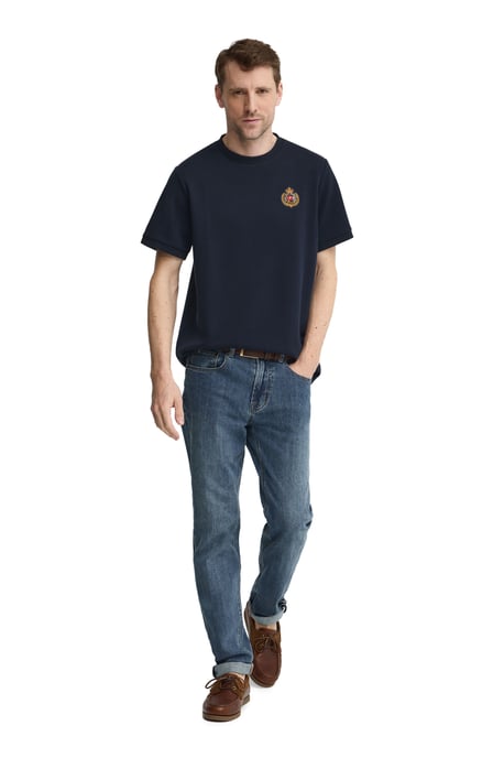 Kurzärmliges T-Shirt marineblau mit maritimem Polo Club Logo - Image 3