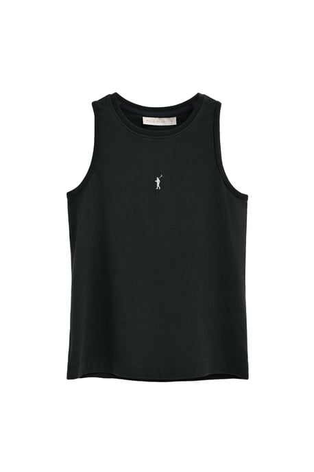 Ärmelloses T-Shirt schwarz im Slim Fit mit Rigby Go Stickerei - Image 1