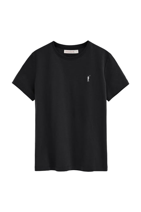 Zweierpack kurzärmlige Damen-T-Shirts schwarz und weiß mit Rundhalsausschnitt und Rigby Go Stickerei - Image 3