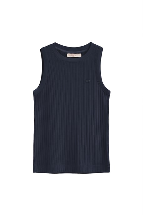 Ärmelloses T-Shirt marineblau aus Rippstoff mit Polo Club Logo - Image 1