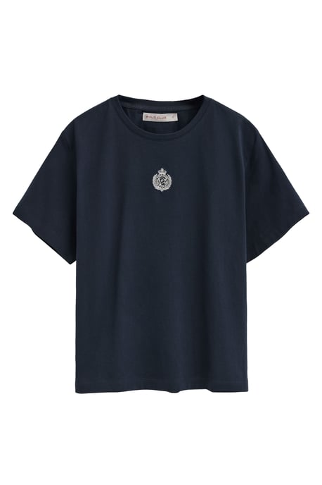 Kurzärmliges T-Shirt marineblau mit maritimer Polo Club Stickerei - Image 1