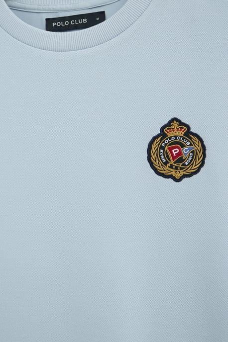Kurzärmliges T-Shirt hellblau mit maritimem Polo Club Logo - Image 3