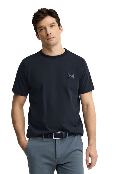 T-Shirt marineblau im Straight Fit mit Polo Club Patch - Image 2