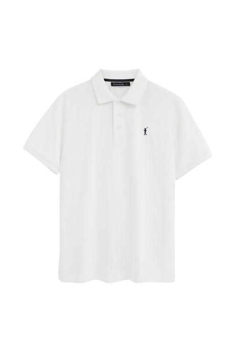 Zweierpack Herren-Poloshirts marineblau und weiß mit kurzen Ärmeln und gesticktem Rigby Go Logo - Image 2