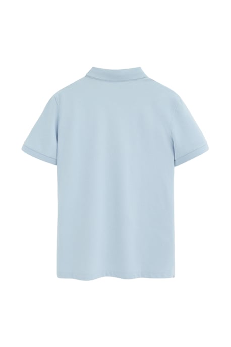 Zweierpack Herren-Poloshirts im Slim Fit marineblau und hellblau mit gesticktem Rigby Go Logo - Image 2