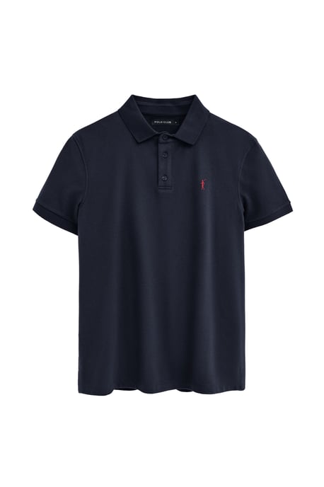 Zweierpack Herren-Poloshirts im Slim Fit marineblau und hellblau mit gesticktem Rigby Go Logo - Image 4
