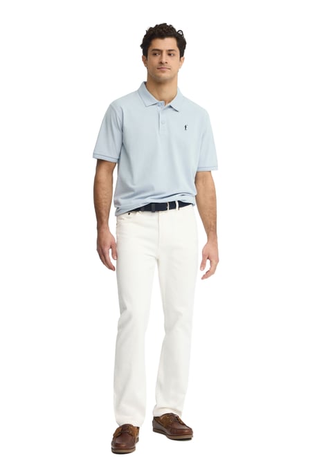 Kurzärmliges Poloshirt hellblau mit gesticktem Rigby Go Logo - Image 3