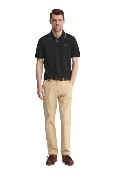 Kurzärmliges Poloshirt schwarz mit Polo Club Patch - Image 3