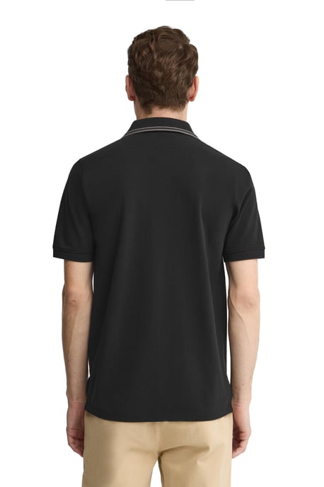 Kurzärmliges Poloshirt schwarz mit Polo Club Patch - Image 4