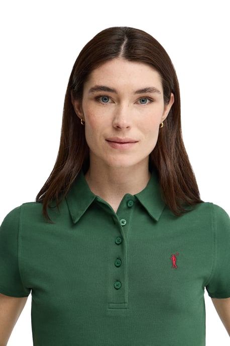 Kurzärmliges Poloshirt flaschengrün mit Rigby Go Stickerei im Slim Fit - Image 4