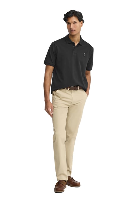 Kurzärmliges Poloshirt schwarz mit gesticktem Rigby Go Logo - Image 3