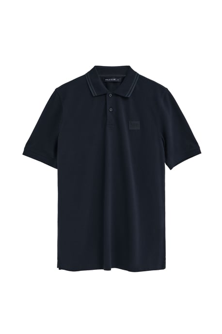 Kurzärmliges Poloshirt marineblau mit Polo Club Patch - Image 1