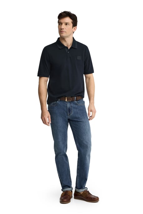 Kurzärmliges Poloshirt marineblau mit Polo Club Patch - Image 3