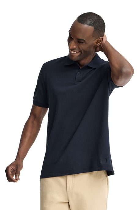 Cotolino-Poloshirt marineblau mit Polo Club Patch - Image 2