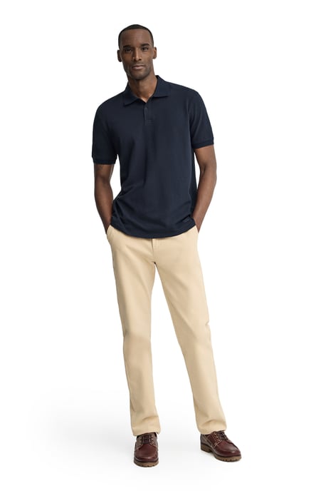Cotolino-Poloshirt marineblau mit Polo Club Patch - Image 3