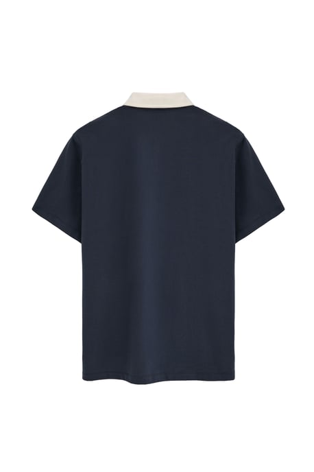Rugby-Poloshirt marineblau mit Polo Club Stickerei - Image 2