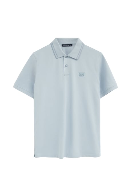 Kurzärmliges Poloshirt hellblau mit Polo Club Patch - Image 1