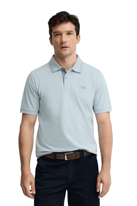 Kurzärmliges Poloshirt hellblau mit Polo Club Patch - Image 2
