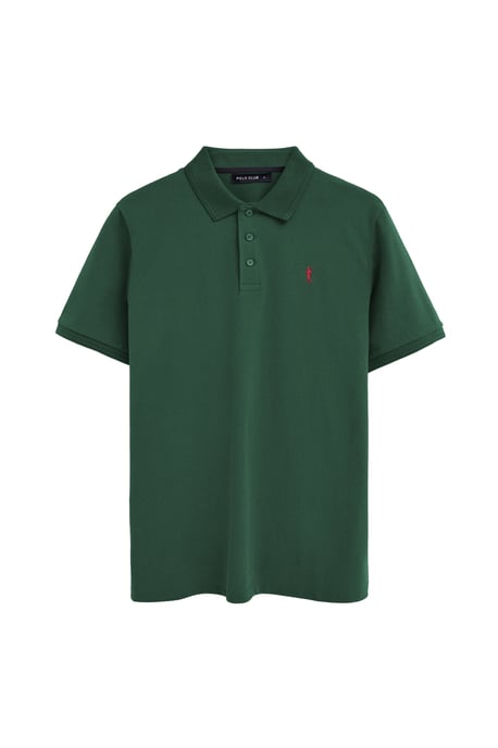Zweierpack Herren-Poloshirts indigoblau und flaschengrün mit kurzen Ärmeln und gesticktem Rigby Go Logo - Image 3