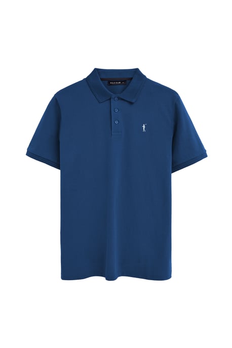 Zweierpack Herren-Poloshirts indigoblau und flaschengrün mit kurzen Ärmeln und gesticktem Rigby Go Logo - Image 4
