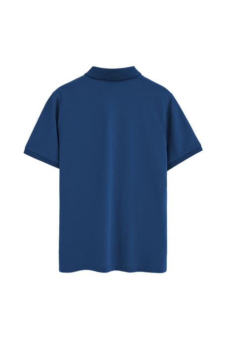 Kurzärmliges Poloshirt indigoblau mit gesticktem Rigby Go Logo - Image 2