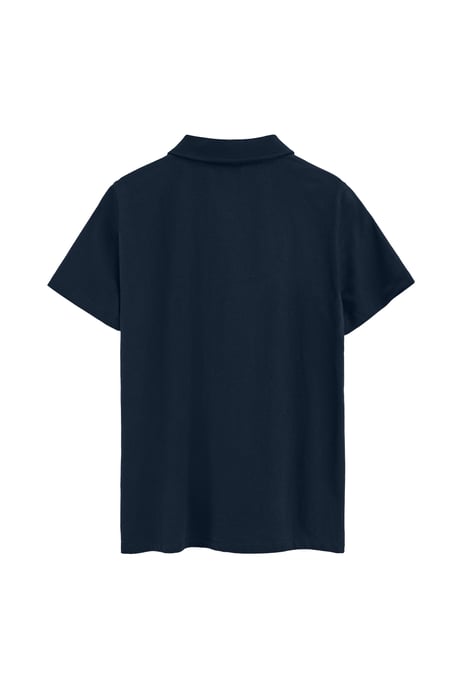 Poloshirt marineblau aus T-Shirt-Stoff mit Rigby Go Stickerei - Image 2