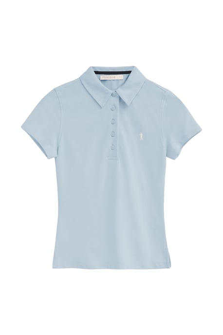 Kurzärmliges Poloshirt hellblau mit Rigby Go Stickerei im Slim Fit - Image 1