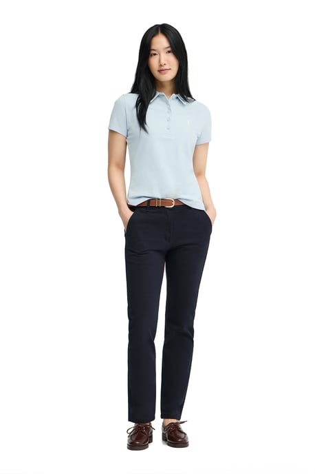 Kurzärmliges Poloshirt hellblau mit Rigby Go Stickerei im Slim Fit - Image 3