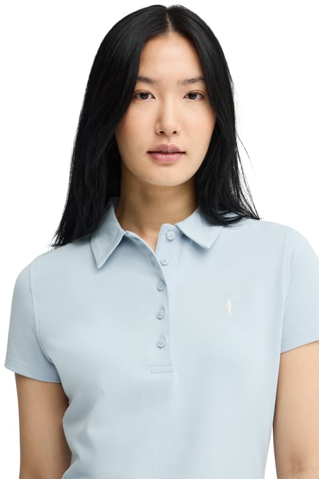 Kurzärmliges Poloshirt hellblau mit Rigby Go Stickerei im Slim Fit - Image 4
