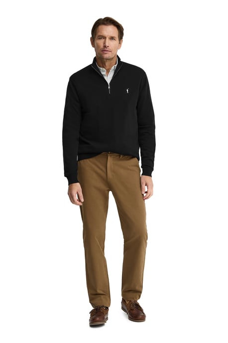 Pullover schwarz mit Zip-Kragen und Rigby Go Logo - Image 3