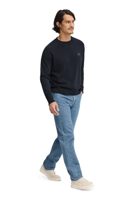 Cotolino-Pullover marineblau mit Raglanärmeln und Polo Club Logo - Image 2