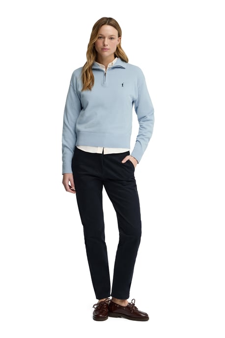 Pullover hellblau mit Zip-Kragen und Rigby Go Stickerei - Image 3