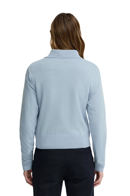 Pullover hellblau mit Zip-Kragen und Rigby Go Stickerei - Image 4