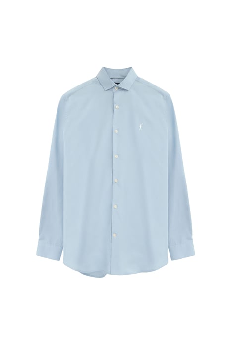Dreierpack Herrenhemden, marineblau, weiß und hellblau im Slim Fit mit Rigby Go Logo - Image 3