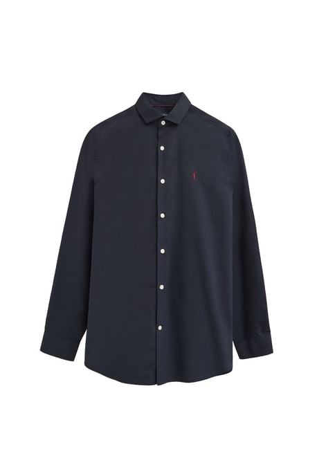 Dreierpack Herrenhemden, marineblau, weiß und hellblau im Slim Fit mit Rigby Go Logo - Image 4