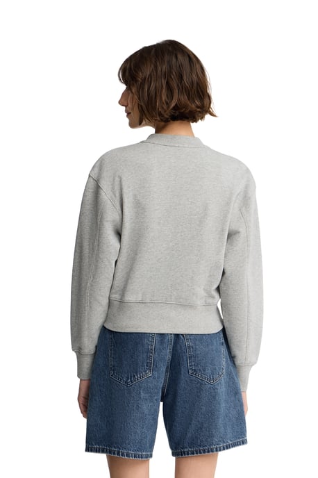 Cardigan aus Sweatshirtstoff grau meliert mit Rigby Go Stickerei - Image 4