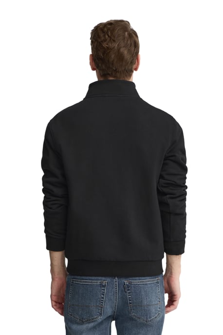 Sweatshirt schwarz mit hohem Zip-Kragen und Rigby Go Stickerei - Image 4