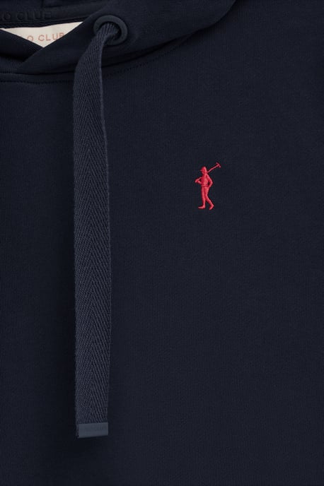 Sweatshirt marineblau im Regular Fit mit Kapuze und Rigby Go Logo - Image 3
