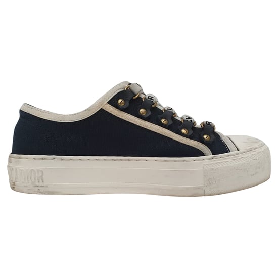 Dior Walk 'n' Dior Sneakers aus navyblauem Baumwollstoff - Image 1