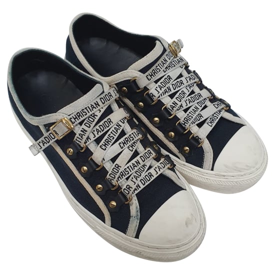 Dior Walk 'n' Dior Sneakers aus navyblauem Baumwollstoff - Image 5