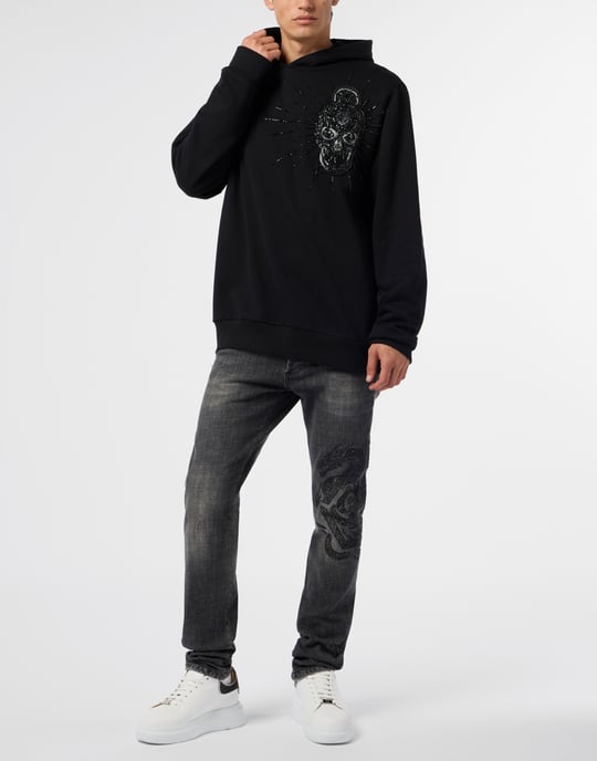 Philipp Plein Hoodie Skull Stones - Schwarz - Image 4