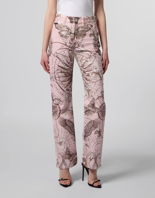 Straight Cut Jeans Butterfly Tattoo - Image 2