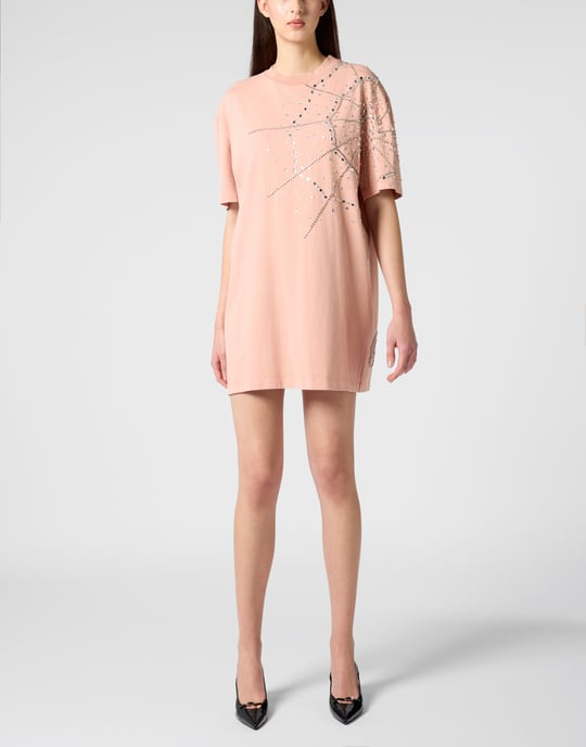 T-Shirt Dress Spiderweb Strass - Image 3