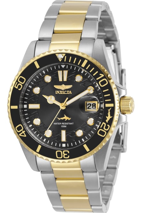 Invicta Pro Diver 30483 Damenuhr - Quarzwerk - Edelstahl mit schwarzem Zifferblatt - 38 mm - Image 1