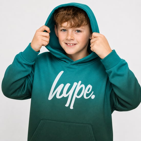 Türkis Ombre Jungen Hoodie Weiches Lässiges Kinder Sweatshirt Bequeme Passform - Image 5