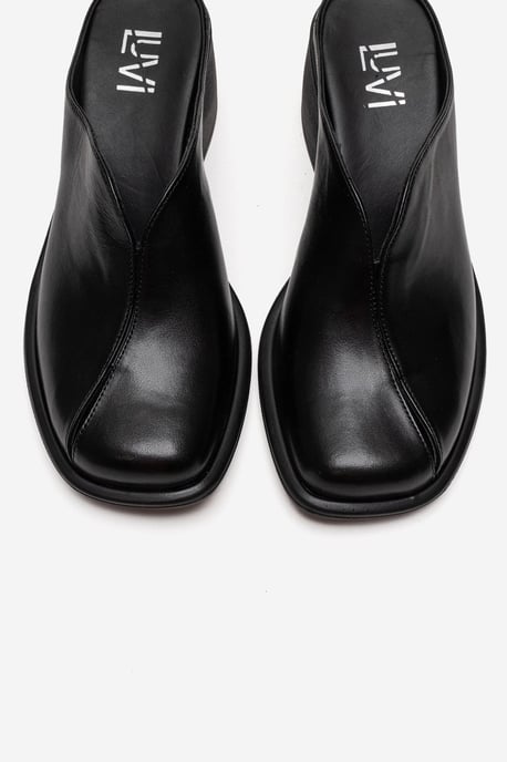 Ardent Leder Blockabsatz Mule - Image 2