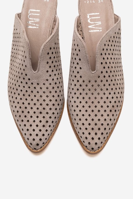 Toen Leder Blockabsatz Pantolette - Image 2