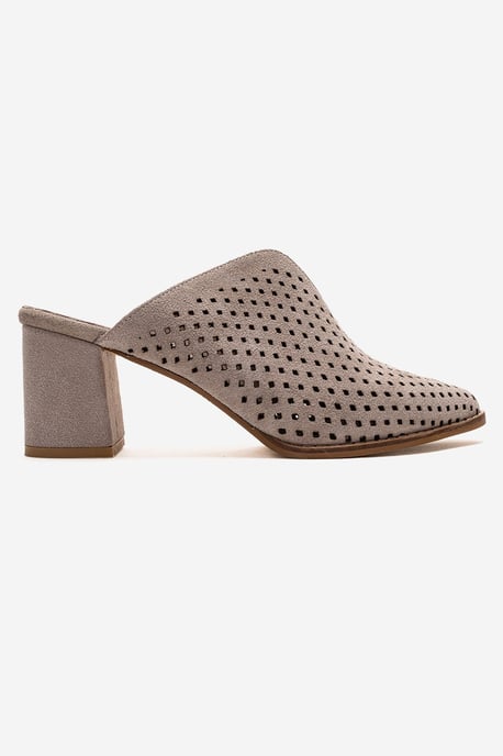 Toen Leder Blockabsatz Pantolette - Image 4