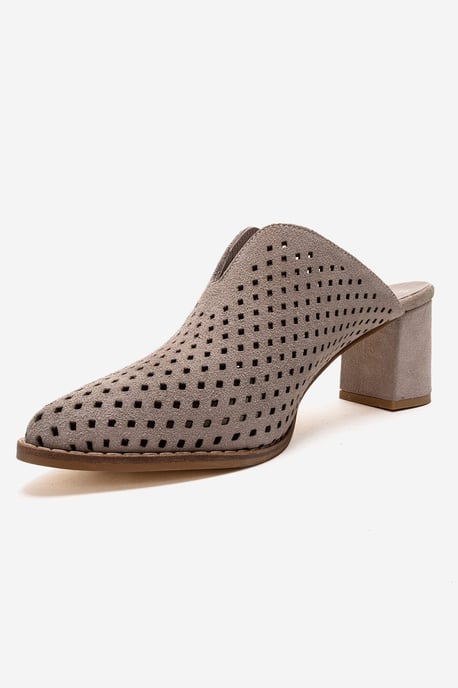 Toen Leder Blockabsatz Pantolette - Image 6